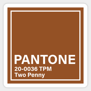 pantone 20-0036 TPM Two Penny Sticker